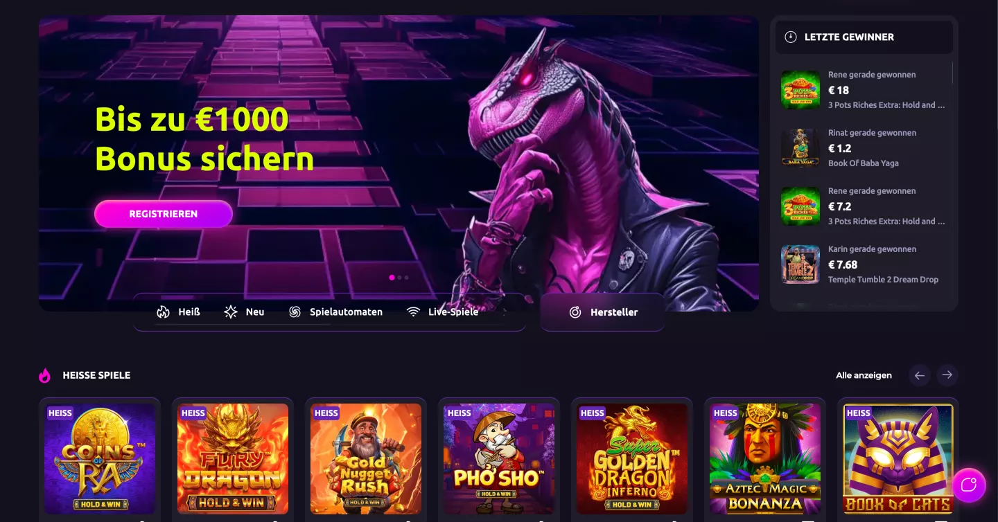 Willkommensbonus & Gewinner